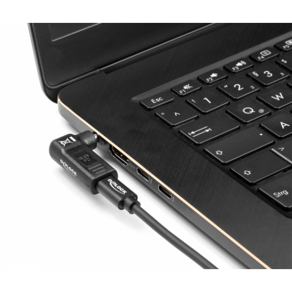 DELOCK αντάπτορας τροφοδοσίας 60005, USB-C σε HP 7.4x5mm, 90°, μαύρος DELOCK αντάπτορας τροφοδοσίας 60005, USB-C σε HP 7.4x5mm, 90°, μαύρος
