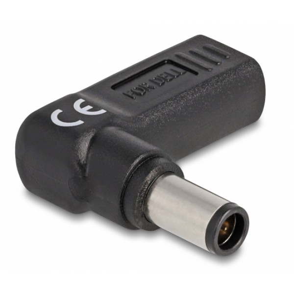 DELOCK αντάπτορας τροφοδοσίας 60008, USB-C σε Dell 7.4x5mm, 90°, μαύρος DELOCK αντάπτορας τροφοδοσίας 60008, USB-C σε Dell 7.4x5mm, 90°, μαύρος