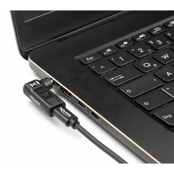 DELOCK αντάπτορας τροφοδοσίας 60008, USB-C σε Dell 7.4x5mm, 90°, μαύρος DELOCK αντάπτορας τροφοδοσίας 60008, USB-C σε Dell 7.4x5mm, 90°, μαύρος