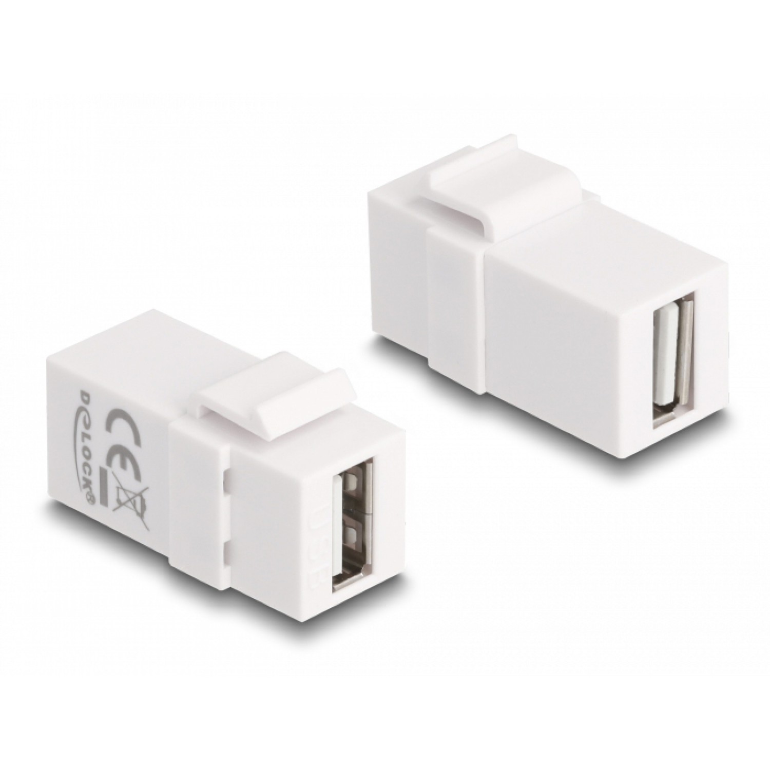DELOCK Keystone module USB 87830, θηλυκό σε θηλυκό, λευκό DELOCK Keystone module USB 87830, θηλυκό σε θηλυκό, λευκό