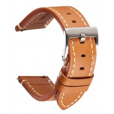 Λουράκι ρολογιού BAND-002-BR, 22mm, δερμάτινο, καφέ