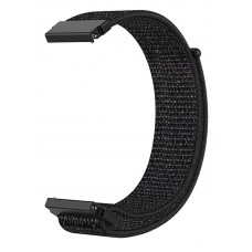 Λουράκι ρολογιού BAND-004-BK, 20mm, υφασμάτινο, μαύρο