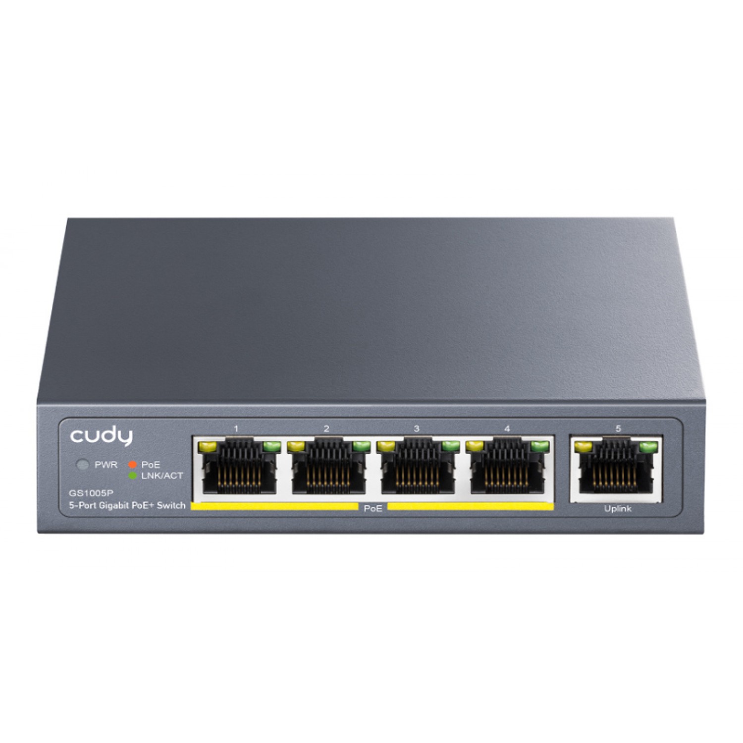 CUDY PoE+ switch GS1005P, 5-port 10/100/1000Mbps PoE+, 60W CUDY PoE+ switch GS1005P, 5-port 10/100/1000Mbps PoE+, 60W