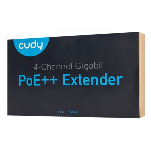 CUDY PoE++ extender POE40, 4-channel Gigabit PoE, 60W