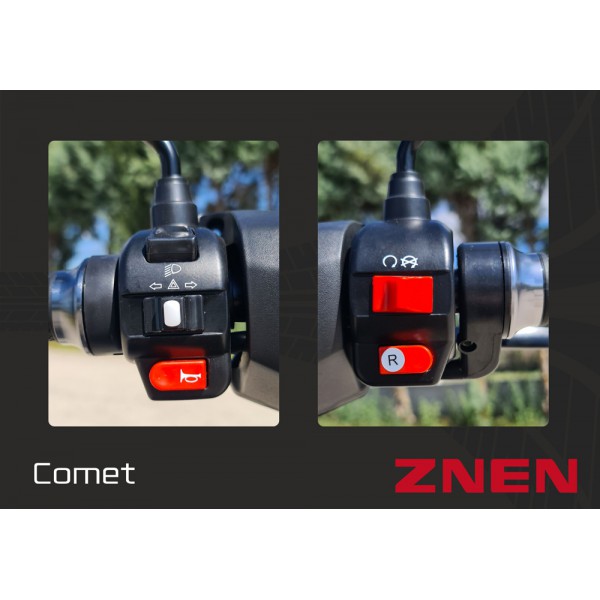 ZNEN ηλεκτρικό μηχανάκι Comet, 2000W, 60V 20Ah, μαύρο ZNEN ηλεκτρικό μηχανάκι Comet, 2000W, 60V 20Ah, μαύρο