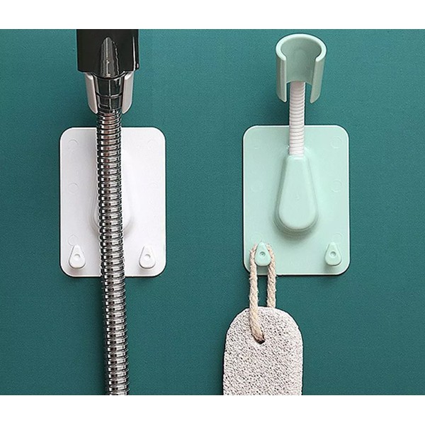 Επιτοίχια βάση για τηλέφωνο μπάνιου HUH-0093, με γάντζους, λευκή Επιτοίχια βάση για τηλέφωνο μπάνιου HUH-0093, με γάντζους, λευκή