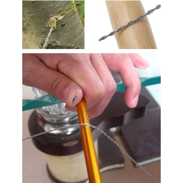 Σύρμα κοπής KNF-0007 με λαβες, ανοξείδωτο, 60cm