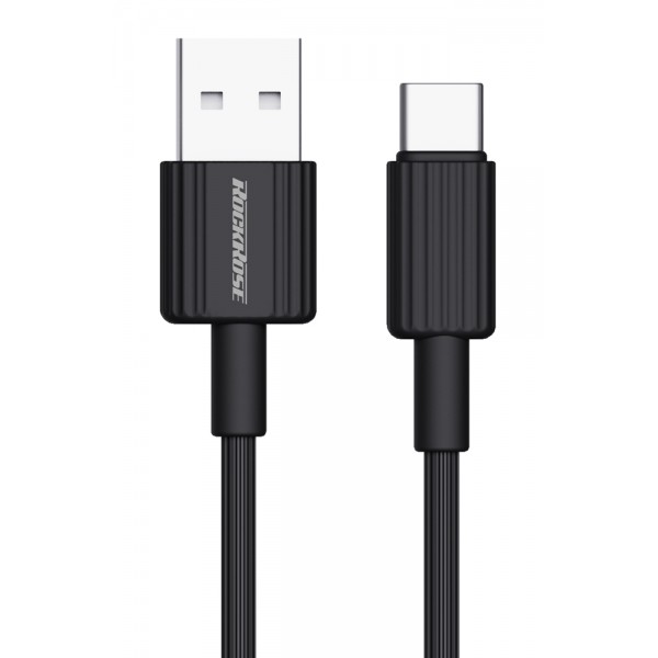 ROCKROSE καλώδιο USB-C σε USB Arrow AC, 2.4A, 1m, μαύρο