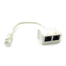 POWERTECH Adapter RJ45 male Cat5e σε 2x RJ45 female CAB-N089, 0.2m