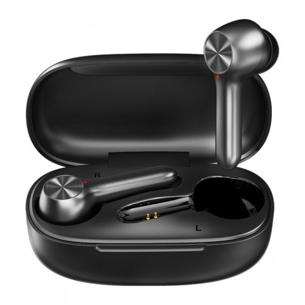 ROCKROSE earphones Sensational Real, θήκη φόρτισης, True Wireless, μαύρα