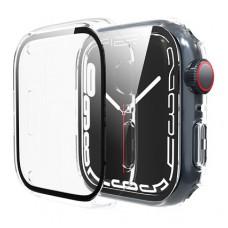 ROCKROSE θήκη & tempered glass Aegean για Apple Watch 7, 45mm, διάφανη