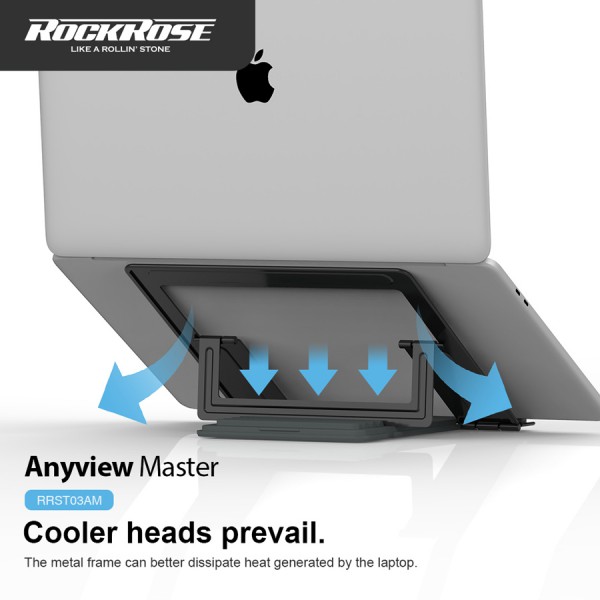 ROCKROSE βάση για laptop Anyview Master, 15.6", ρυθμιζόμενη, γκρι
