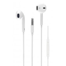 POWERTECH earphones με μικρόφωνο Classic, 3.5mm, 1.2m, λευκά