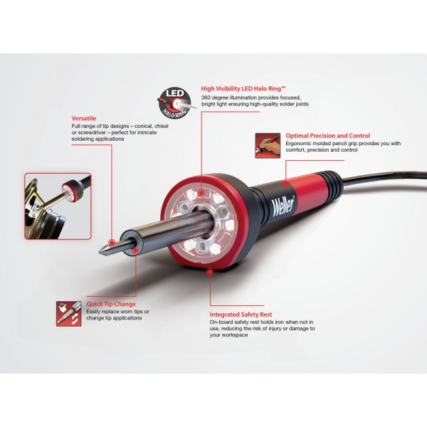 WELLER kit κολλητήρι WLIRK3023C με LED φωτισμό, 3x μύτες, 30W, έως 400°C WELLER kit κολλητήρι WLIRK3023C με LED φωτισμό, 3x μύτες, 30W, έως 400°C