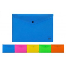 MP πλαστικός φάκελος Α4 με κούμπωμα PC005, 33x23cm, διάφορα χρώματα