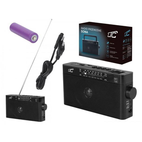 LTC φορητό ραδιόφωνο & ηχείο LXLTC2028C, BT/USB/TF/AUX, μαύρο LTC φορητό ραδιόφωνο & ηχείο LXLTC2028C, BT/USB/TF/AUX, μαύρο