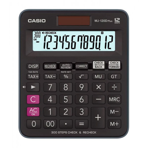 CASIO αριθμομηχανή MJ-120D Plus, ηλιακό & μπαταρία, 12 ψηφία, γκρι CASIO αριθμομηχανή MJ-120D Plus, ηλιακό & μπαταρία, 12 ψηφία, γκρι