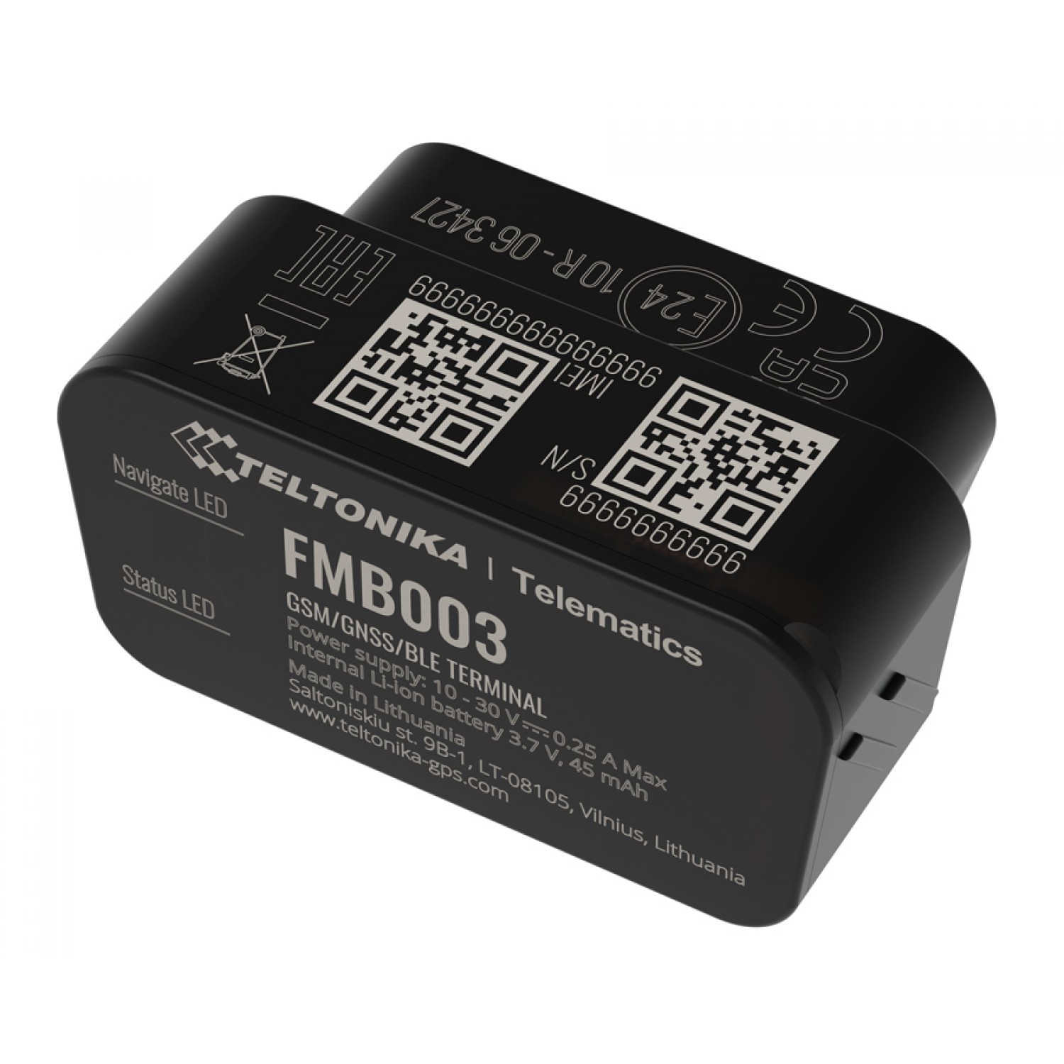 TELTONIKA GPS Tracker αυτοκινήτου FMB00377NJ01, GSM/GPRS/GNSS, Bluetooth TELTONIKA GPS Tracker αυτοκινήτου FMB00377NJ01, GSM/GPRS/GNSS, Bluetooth