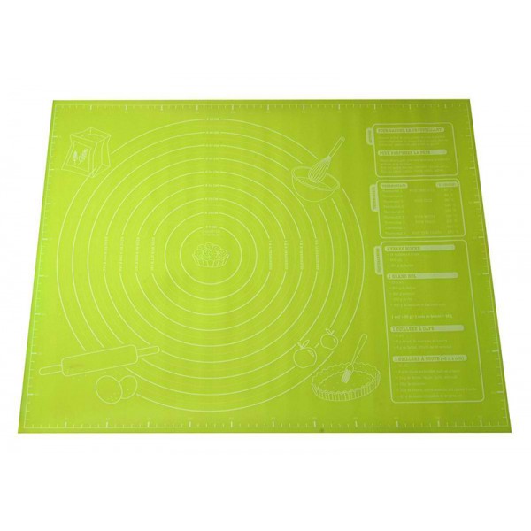 Αντικολλητική επιφάνεια σιλικόνης AG282B για ζύμωμα, 60x45cm, πράσινη