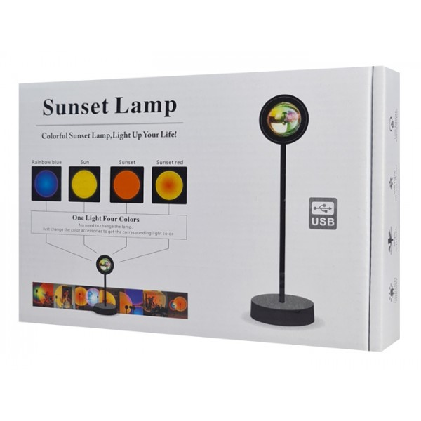 LED φωτιστικό sunset ZD67C, 4 εφέ φωτισμού, 180°, 2.5W, μαύρο