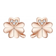 BAMOER σκουλαρίκια καρφωτά BSE233, κυβική ζιρκόνια, ασήμι 925, ροζ χρυσό