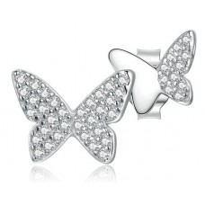 BAMOER σκουλαρίκι καρφωτό SCE1070 με κυβική ζιρκόνια, ασήμι 925, ασημί