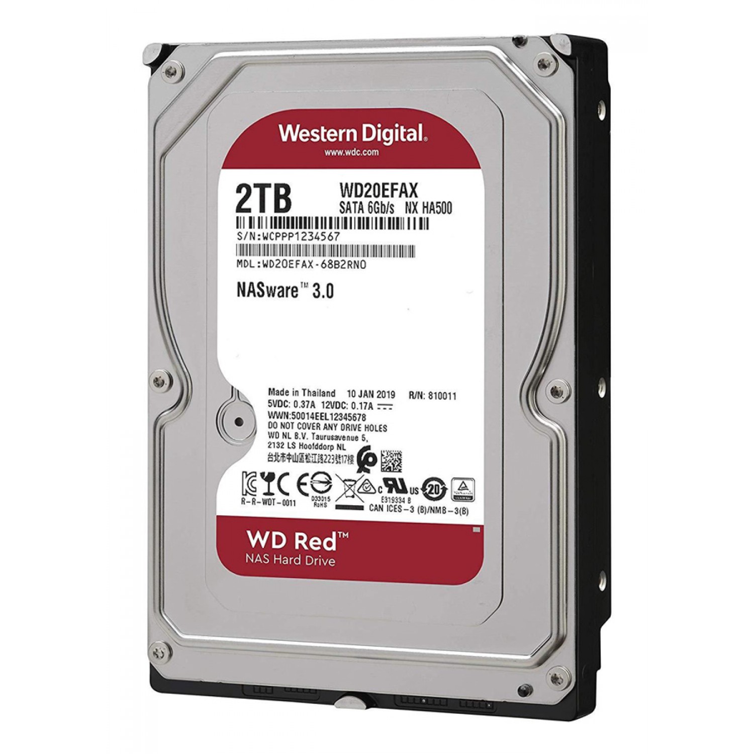 WD Red NAS σκληρός δισκος WD20EFAX 2TB 3.5", 256MB cache, 5400RPM, 6Gb/s WD Red NAS σκληρός δισκος WD20EFAX 2TB 3.5", 256MB cache, 5400RPM, 6Gb/s