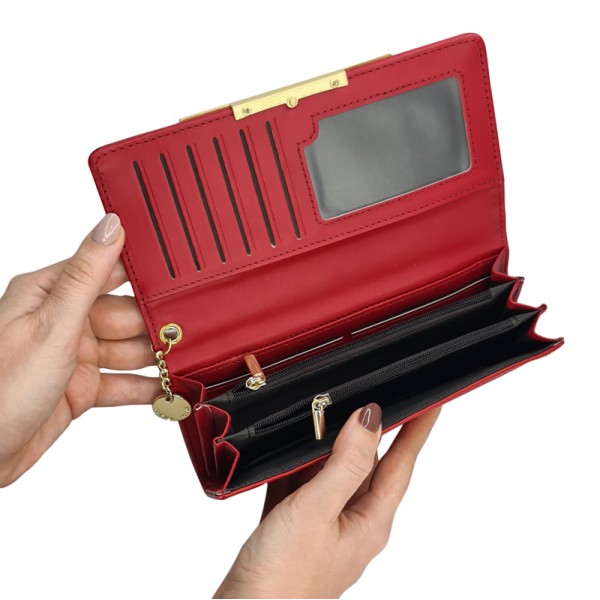 ROXXANI γυναικείο πορτοφόλι LBAG-0014, κόκκινο