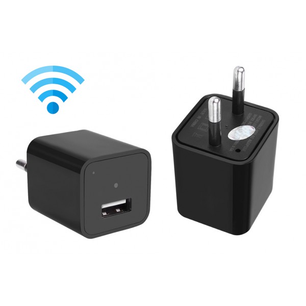 Φορτιστής Κινητού με κρυφή κάμερα Full HD, USB, WiFi