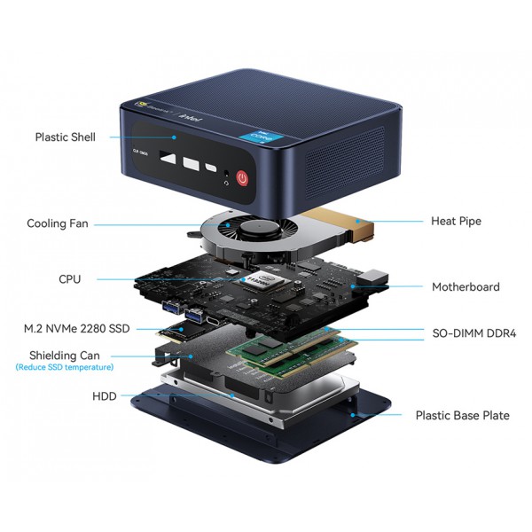 BEELINK mini PC SEI11 Pro, i5-11320H, 16GB, 500GB SSD, Windows 11 Pro BEELINK mini PC SEI11 Pro, i5-11320H, 16GB, 500GB SSD, Windows 11 Pro
