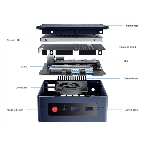 BEELINK mini PC Mini S, Intel CPU N5095, 8GB, 256GB SSD, Windows 11 Pro BEELINK mini PC Mini S, Intel CPU N5095, 8GB, 256GB SSD, Windows 11 Pro