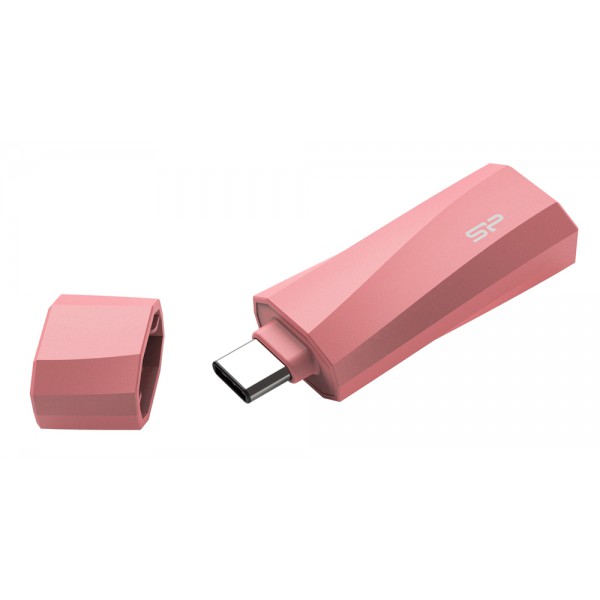 SILICON POWER USB-C Flash Drive Mobile C07, 64GB, USB 3.2, ροζ SILICON POWER USB-C Flash Drive Mobile C07, 64GB, USB 3.2, ροζ