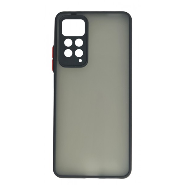 POWERTECH Θήκη Color Button MOB-1760, Xiaomi Redmi Note 11/11S, μαύρη