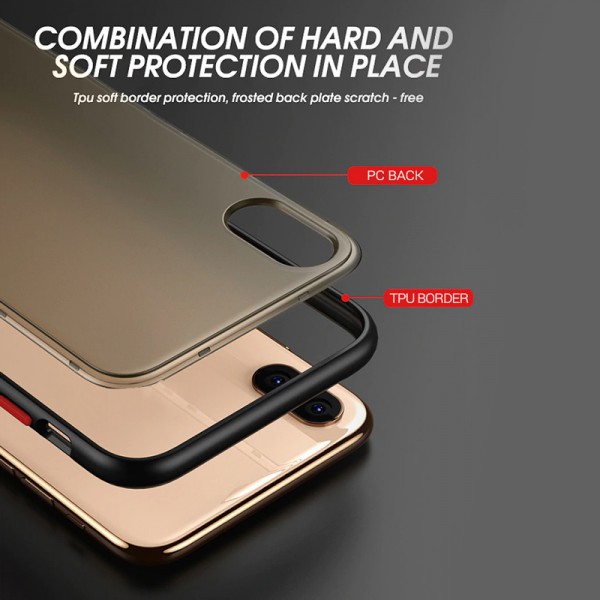 POWERTECH Θήκη Color Button MOB-1760, Xiaomi Redmi Note 11/11S, μαύρη