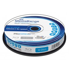 MEDIARANGE εγγράψιμα BD-R, 25GB, 135min, 4x speed, cake box, 10τμχ
