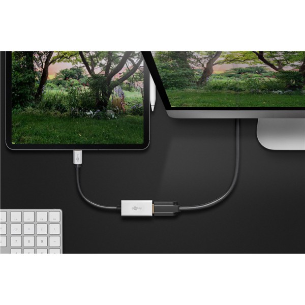 GOOBAY αντάπτορας USB-C σε HDMI 60194, 8K/30Hz, 4K/120Hz, γκρι