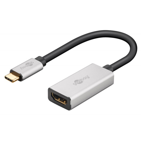 GOOBAY αντάπτορας USB-C σε HDMI 60194, 8K/30Hz, 4K/120Hz, γκρι
