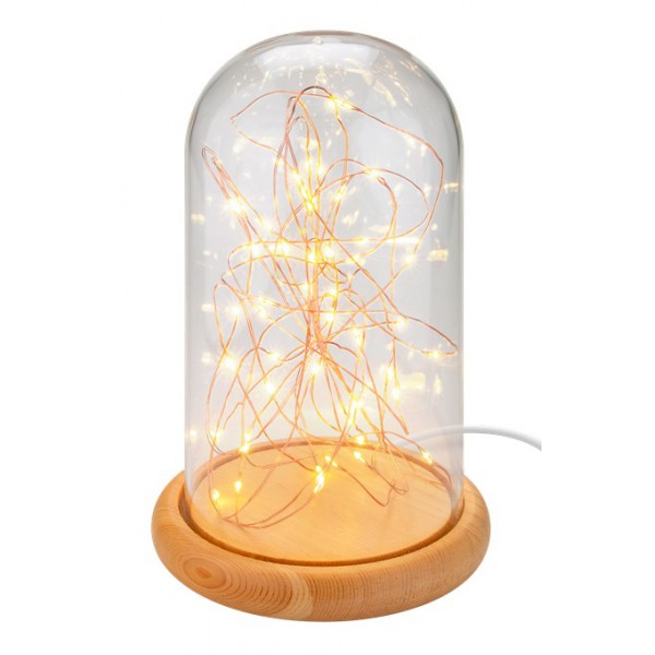 GOOBAY φωτιστικό γυάλινος θόλος με LED 60340, 2700K, USB, 50 LEDs