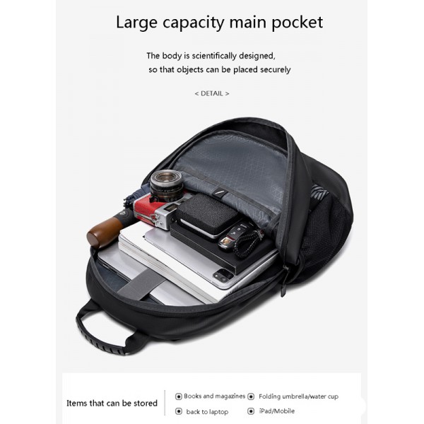 ARCTIC HUNTER τσάντα πλάτης B00489 με θήκη laptop 15.6", μαύρη ARCTIC HUNTER τσάντα πλάτης B00489 με θήκη laptop 15.6", μαύρη