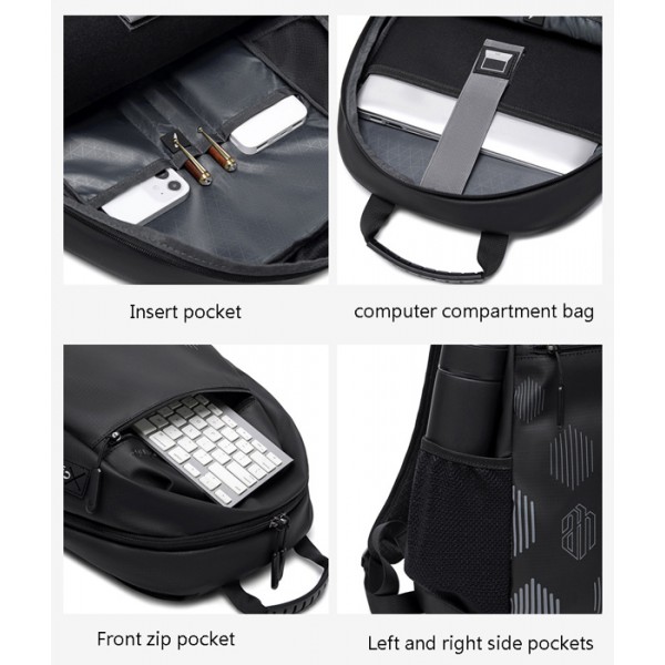 ARCTIC HUNTER τσάντα πλάτης B00489 με θήκη laptop 15.6", μαύρη ARCTIC HUNTER τσάντα πλάτης B00489 με θήκη laptop 15.6", μαύρη