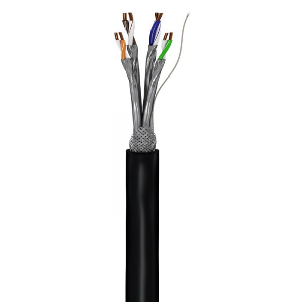 GOOBAY καλώδιο δικτύου 52768, CAT 7 S/FTP, Copper, 100m, μαύρο