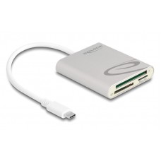DELOCK card reader 91005 για micro SD/SD/CF, USB-C 5Gbps, γκρι