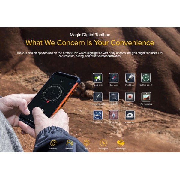 ULEFONE smartphone Armor 8 Pro, IP68/IP69K, 6.1" 8/128GB, 5580mAh, μαύρο ULEFONE smartphone Armor 8 Pro, IP68/IP69K, 6.1" 8/128GB, 5580mAh, μαύρο