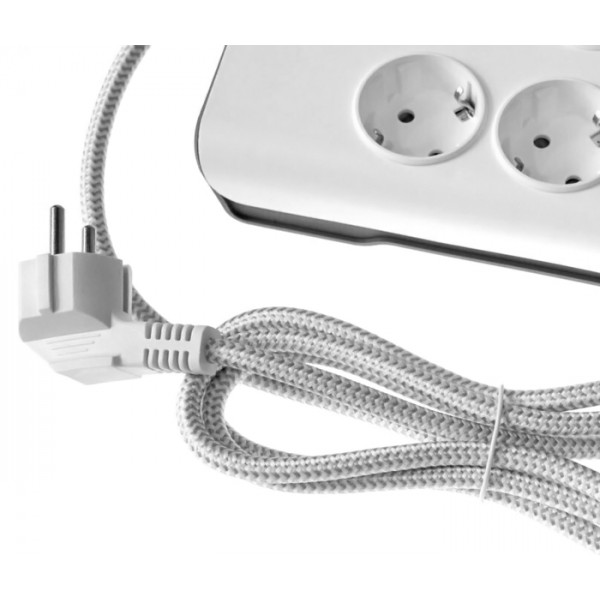 PHILIPS πολύπριζο ασφαλείας SPN7040WA, 4x schuko 16A, 2m, λευκό PHILIPS πολύπριζο ασφαλείας SPN7040WA, 4x schuko 16A, 2m, λευκό