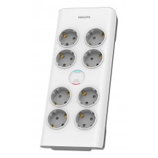 PHILIPS πολύπριζο ασφαλείας SPN7080WA, 8x schuko 16A, 2m, λευκό