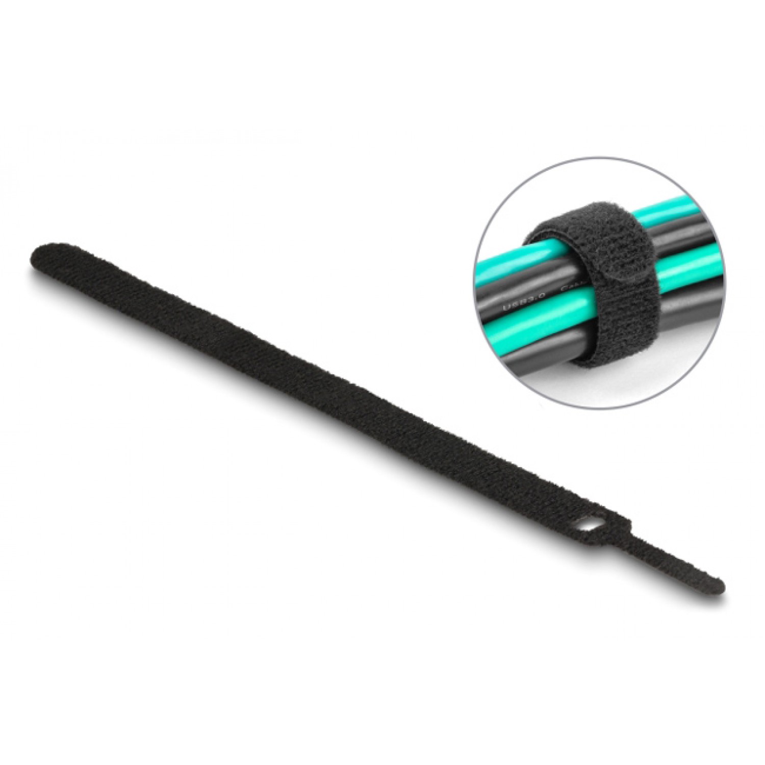 DELOCK δεματικά καλωδίων 19011, τύπου velcro, 12x200mm, μαύρα, 10τμχ DELOCK δεματικά καλωδίων 19011, τύπου velcro, 12x200mm, μαύρα, 10τμχ