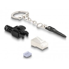 DELOCK σετ βυσμάτων RJ45 Cat 6a 66988 με κλείδωμα, μεταλλικό, 10τμχ