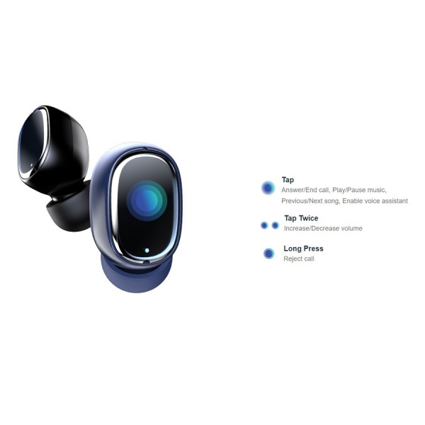 HIFUTURE earphones με θήκη φόρτισης OlymBuds 2, True Wireless, μαύρα HIFUTURE earphones με θήκη φόρτισης OlymBuds 2, True Wireless, μαύρα