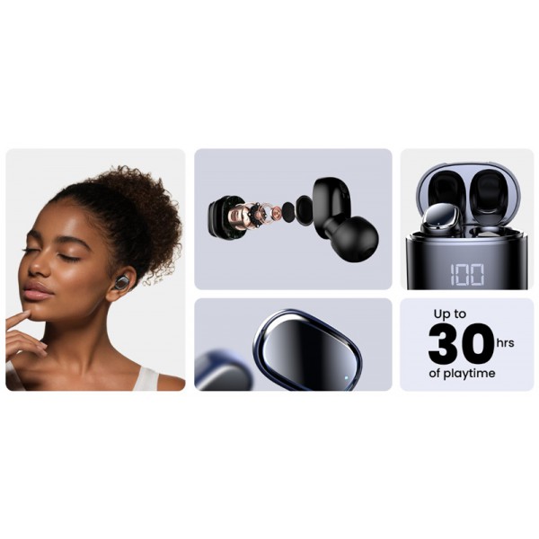 HIFUTURE earphones με θήκη φόρτισης OlymBuds 2, True Wireless, μαύρα HIFUTURE earphones με θήκη φόρτισης OlymBuds 2, True Wireless, μαύρα
