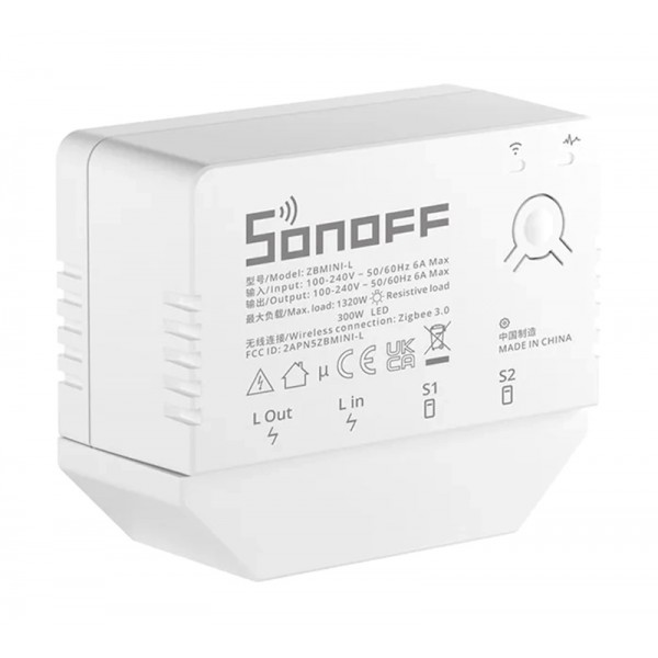 SONOFF smart διακόπτης ZBMINI-L, 1-gang, ZigBee 3.0, λευκός SONOFF smart διακόπτης ZBMINI-L, 1-gang, ZigBee 3.0, λευκός